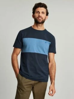 Blue Colourblock T-Shirt