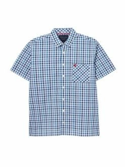 Wilson Blue Short Sleeve Classic Fit Shirt -UK Clothing Sales 2024 U46 244s7