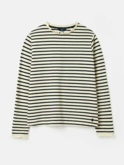 White Long Sleeve Top With Frill -UK Clothing Sales 2024 U75 402s6