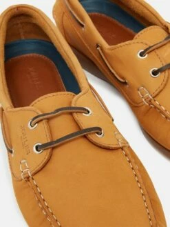 Tan Brown Classic Leather Boat Shoes -UK Clothing Sales 2024 U75287s6