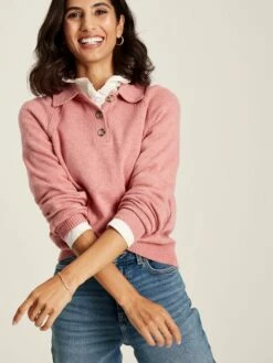 MIA Pink Collared Pointelle Jumper -UK Clothing Sales 2024 U75381s4