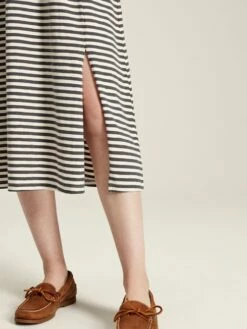 Grey Striped Wrap Midi Dress -UK Clothing Sales 2024 U75384s4