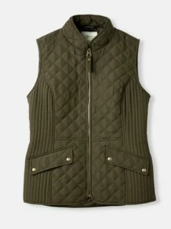 Green Showerproof Diamond Quilted Gilet -UK Clothing Sales 2024 U75407s5